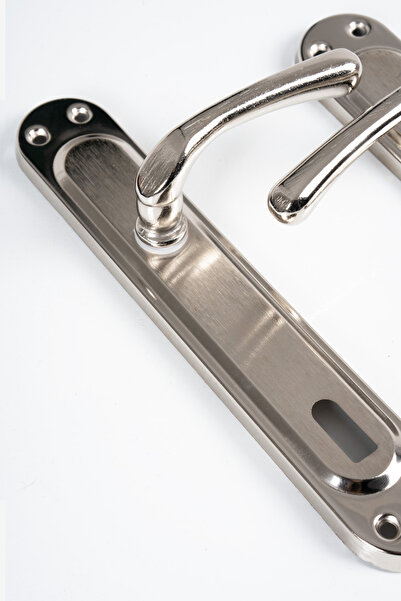 TURGUTLAR 5 Takım Kumru Kol Nikel Saten Oda Kapı Kolu Metal Kapı Kolu Ön Arka Takım 5 Çift