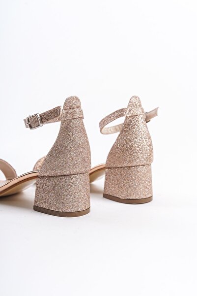 owwox club أووكس كيدز؛ حذاء بناتي، ذهبي وردي، حذاء بتفاصيل حجرية مقاومة للتشوه