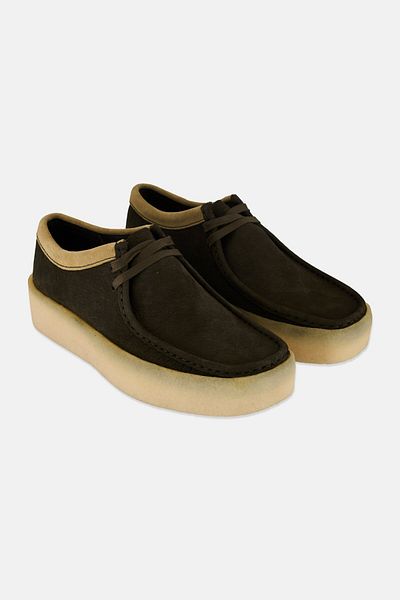 CLARKS Men Standard Wallabee Cup Lace Up Shoes, Dark Green
