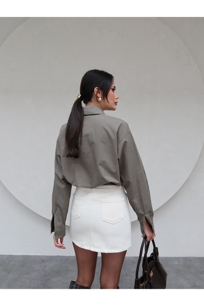 ESRAHELVACI Double Pocket Scarf Shirt