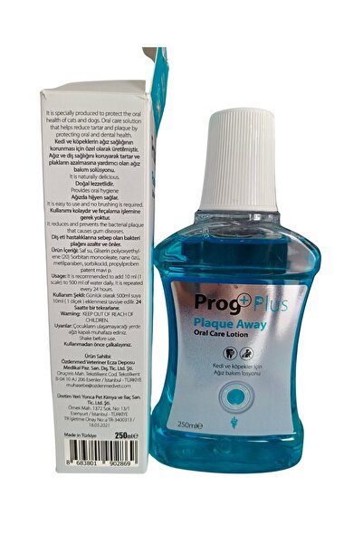 pet ürünleri Progplus Plaque Away Kedi ve Köpek İçin Ağız Bakım Losyonu