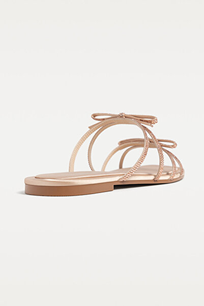 Stradivarius Flat sandals with rhinestones