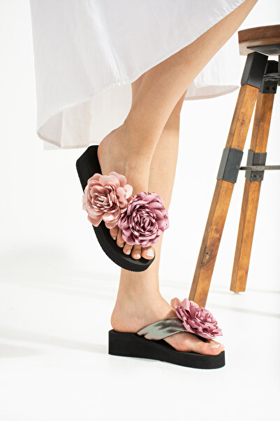 Bermody Миранда Дамски розови сандали с платформа, с разделни пръсти, удобни ...