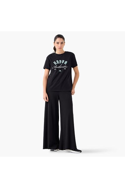 Kappa Graphic Print T-shirt with Crew Neck and Short Sleeves