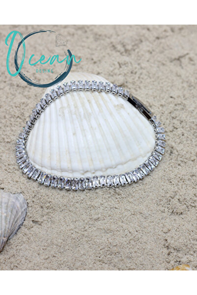 OCEANDESING 316L Steel Silver Color Waterway Design Bracelet