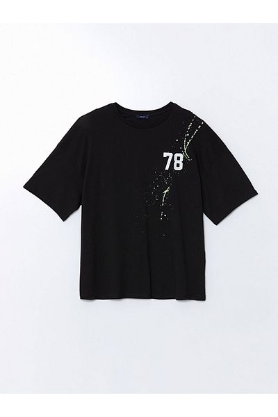 LC Waikiki Νέα σεζόν Crew Neck κοντομάνικο εμπριμέ χτενισμένο βαμβακερό ανδρικό Tisort - S5II81Z8