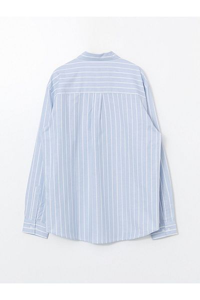 LC Waikiki Ανδρικό πουκάμισο LCW Vision Regular Fit με κοντό μανίκι ριγέ Oxford
