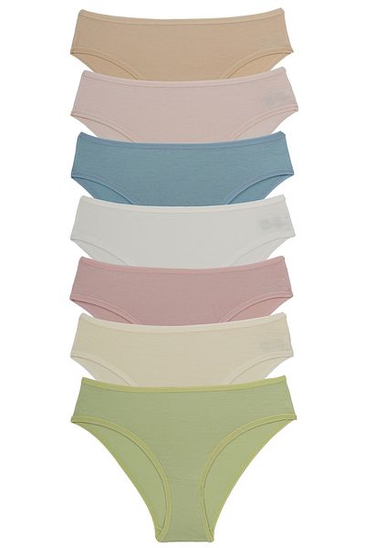 Nicoletta Women's Panties 7 Pack Bamboo Lycra Antibacterial MIXCOLOR