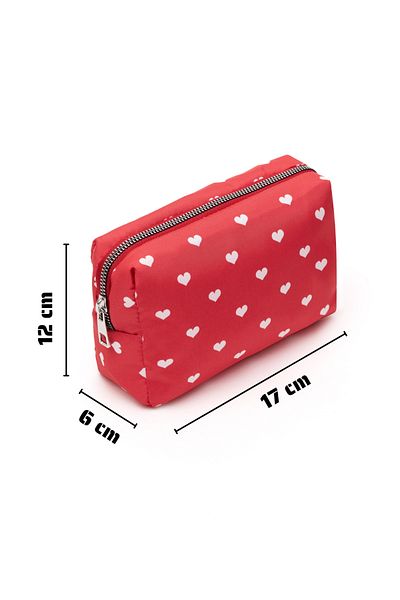 NS reliable Geantă de machiaj zilnic Chicclutch - Design elegant și compact - Model de inimă
