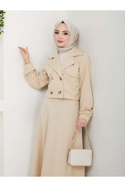 ESLEMNUR Biker Jacket Skirt Set