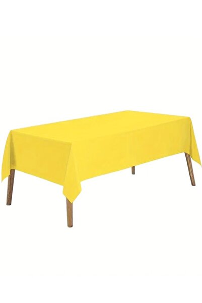BeySüS Plastic Disposable Table Cloth Yellow 137 * 270 cm