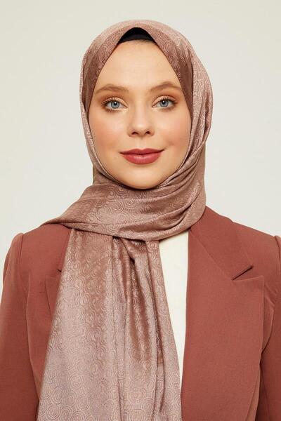 Levidor Halka Desen Jakar Monogram Şal