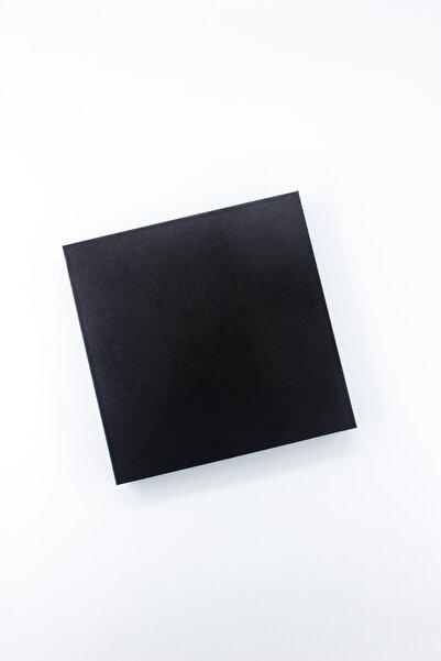 carton box Siyah Kapaklı Karton Hediye Kutusu – 21,5 X 21,5 X 3 Cm | Boş Ve Hazır Kutu