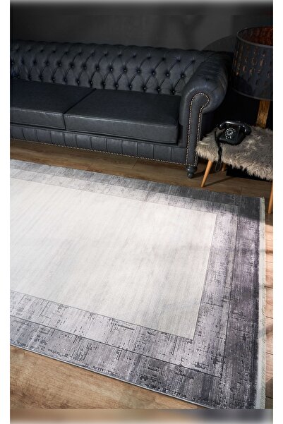 Apex Halı Serenity 7811 Gri Yumuşak Dokulu %100 Viskon Makine Dokuması Halı