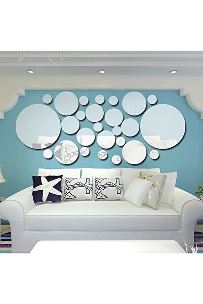 Primo Plus 26-Piece Easy To Paste Removable And Install DIY Polka Dot Wall Mirror Stickers