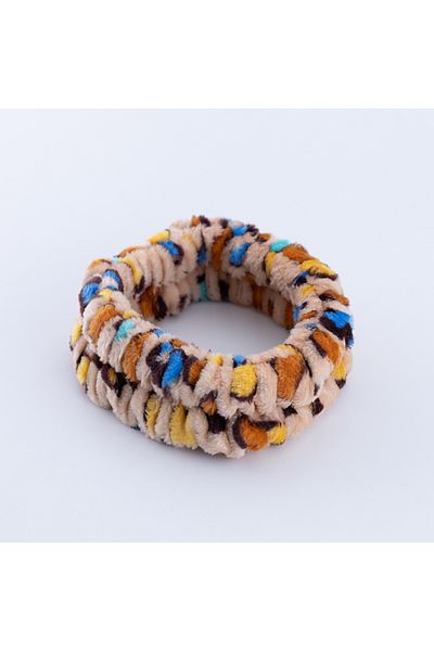 Bimotif Beige-Orange Hair Band and 2 Pack Bracelet Makeup Application Set