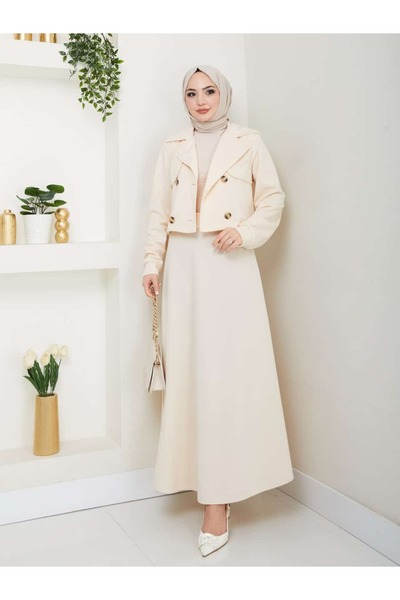 ESLEMNUR Biker Jacket Skirt Set