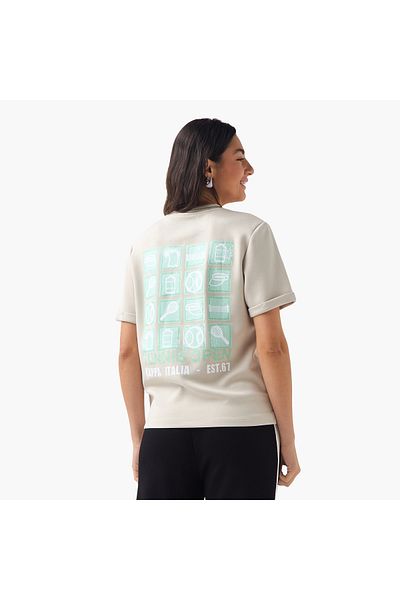 Kappa Logo Print Crew Neck T-shirt with Short Sleeves