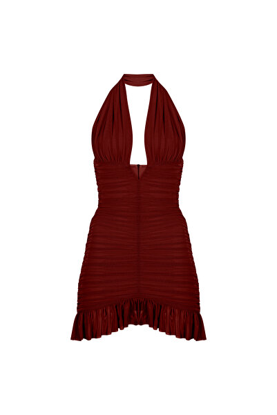 Khela The Label Temptress Tini Dress in Burgundy