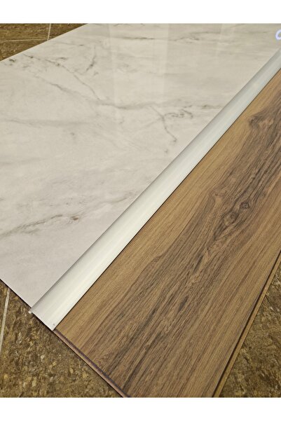 ORSAYAPI 3 ADET Parke Eşik Çıtası Kendinden Silikonlu Yapışkanlı Alüminyum Profil 90 cm/3 Adet.