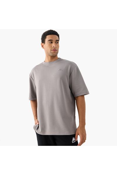 Kappa Logo Embroidered Crew Neck T-shirt with Short Sleeves
