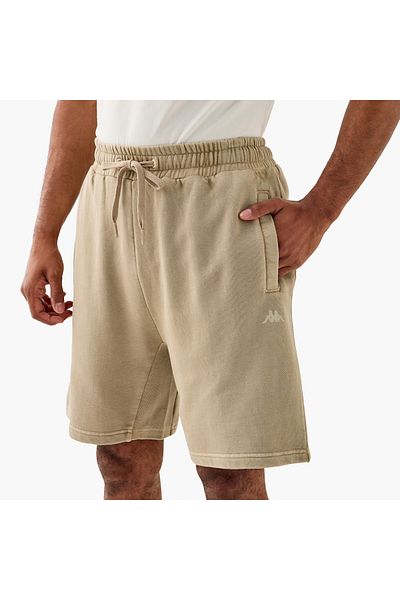 Kappa Textured Shorts With Drawstring Closure And Pockets