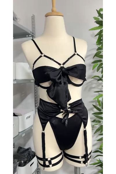 Aisha Club Satin Garter Suit Tailor Made Secret Shipping with Surprise Gift