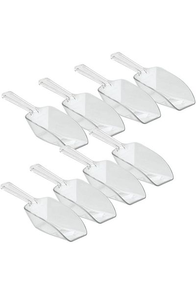 COOYA Measuring Scoop Set of 8, Small Durable Plastic Measuring Spoons, for Sweets, Kitchen, Pantry
