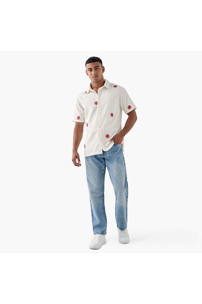 Lee Cooper Lee Cooper Regular Fit Embroidered Collared Shirt
