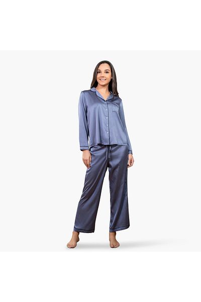 Aadaraya Aadaraya Collared Shirt and Pyjama Set