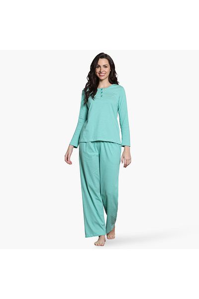 Zivame Zivame Striped Pyjama Set