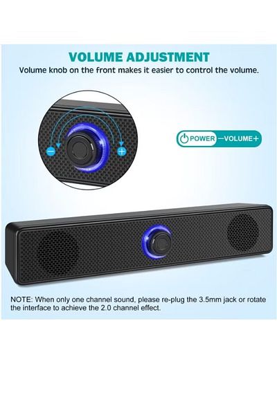 COOYA Computer Speakers,USB Wired Stereo Desktop Speakers,for Computer Desktop Laptop PC Pad Cellphone