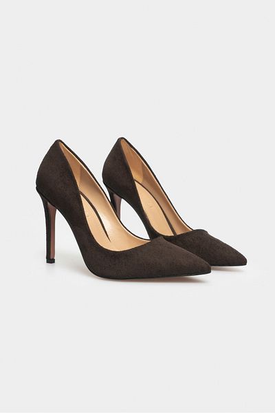 NİŞANTAŞI SHOES Vanessa Braunes Wildleder-Stiletto mit spitzer Zehenpartie für Damen