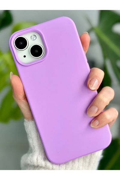 Go Aksesuar حافظة إطلاق من السيليكون السائل المخملي المقاوم للبقع متوافقة مع هاتف Iphone 13 - 14 - 15