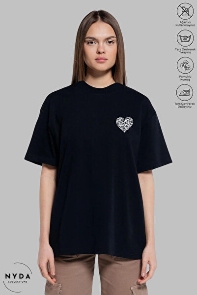 Nyda Collections Дамска тениска с къс ръкав, минималистичен леопардов принт с...