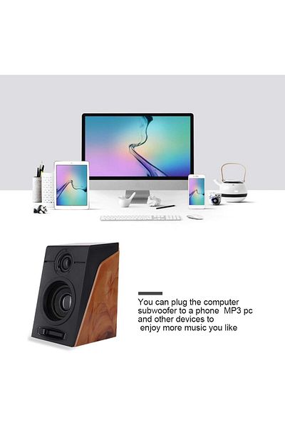 COOYA Computer Subwoofer, Computer Speakers, Black 100HZ-20KHZ for Computer Tablet PC Phone for TV