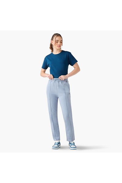 Kappa Logo Pintuck Detail Track Pants with Pockets and Drawstring Closure