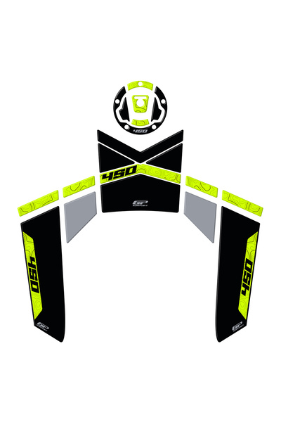 GP KOMPOZİT GP Kompozit CF Moto 450 MT 2024 Uyumlu Tank Pad Siyah