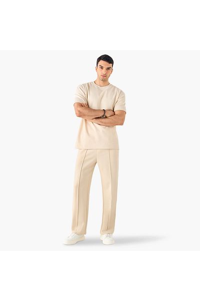 Emperor Textured Track Pants With Flexi Waistband And Pockets