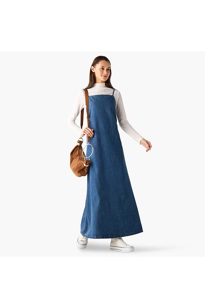 Lee Cooper Lee Cooper Denim Sleeveless Dress with Adjustable Straps