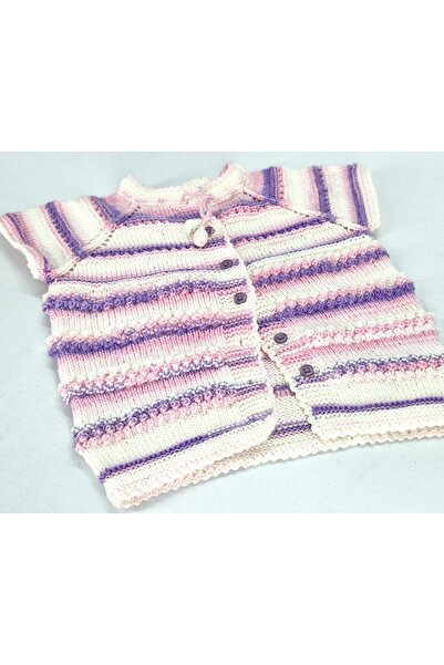 Evitle El Örgüsü Kız Bebek Yelek