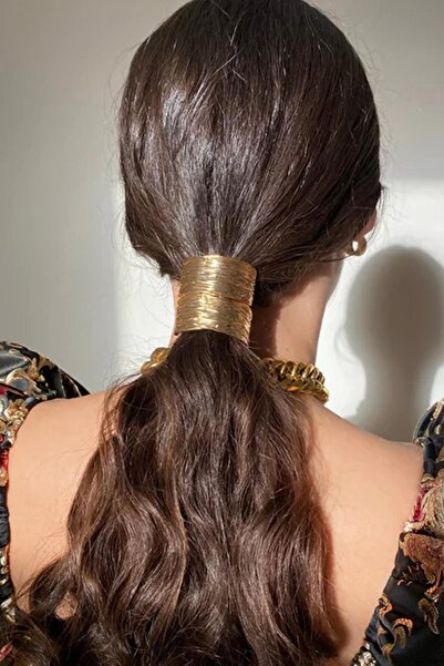 New Obsessions Line Surface High Horsetail Buckle Rubber Metal Buckle