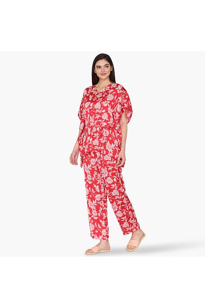 Zivame Zivame All-Over Floral Print Pyjama Set