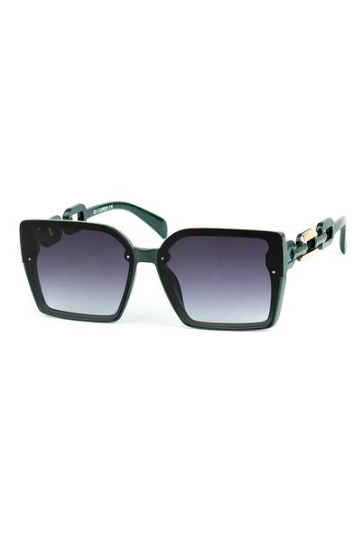 Di Caprio Women's Green Uv400 Protection Rectangular Model Sunglasses
