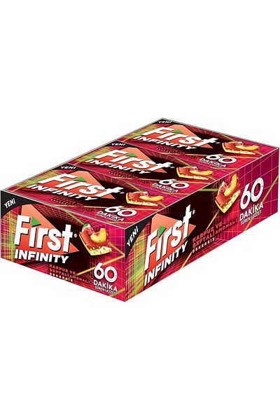 First Infinity 60 Minutes Watermelon & Peach Flavored Sugar Free Chewing Gum - 12 Pieces