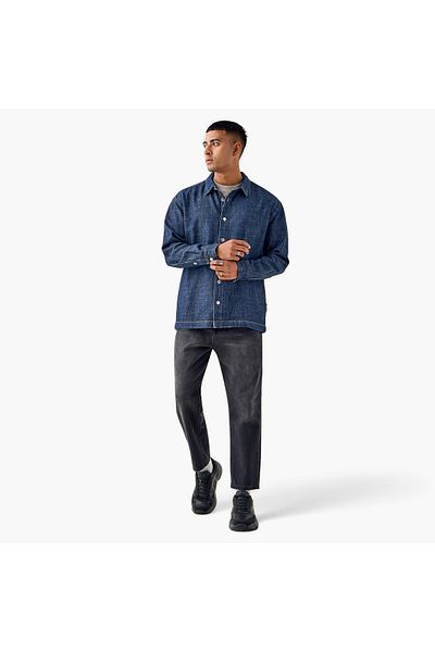 Lee Cooper قميص جينز بقصة عادية مع ياقة