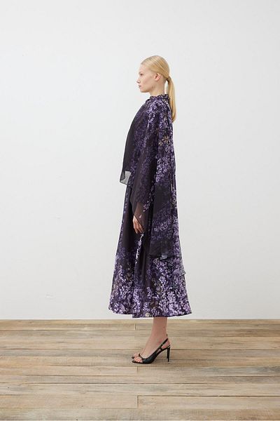TERZİ DÜKKANI Hyacinth Pattern Twill Shawl Detailed Skirt Suit Tailor Shop