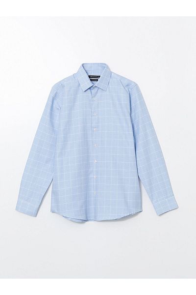 LC Waikiki LCWAIKIKI Formal Regular Fit Long Sleeve Plaid Gabardine Men's Shirt