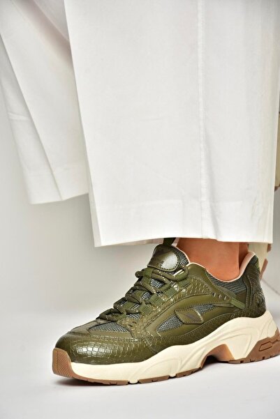 Fox Shoes U312414209 Зелені кросівки на товстій підошві