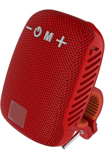 COOYA Bluetooth Speaker for Handlebar, Waterproof Wireless with FM Radio, Hands Call, for Cycling, Red